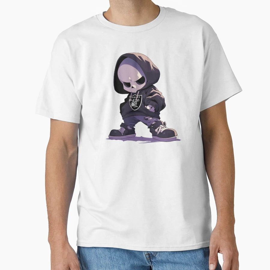 Raider Skeleton Hoodie - Minimalist Print Unisex - T-Shirt, Sweatshirt, Hoodie