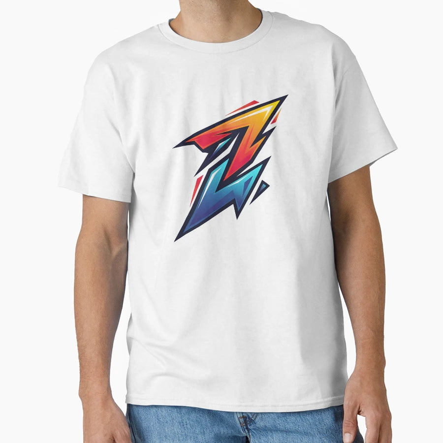 Bold Neon Lightning Bolt Z Logo Gamers T-Shirt - Fun Novelty Design Unisex - T-Shirt, Sweatshirt, Hoodie