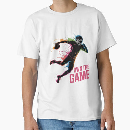 Own Game American Football Player Splash T-Shirt - Trendy Graphic Unisex - T-Shirt, Sweatshirt, Hoodie
