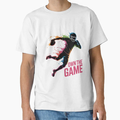 Own Game American Football Player Splash T-Shirt - Trendy Graphic Unisex - T-Shirt, Sweatshirt, Hoodie