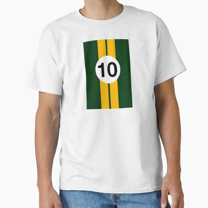 British Racing Green And Yellow Racing T-Shirt - Novelty Apparel Unisex - T-Shirt, Sweatshirt, Hoodie