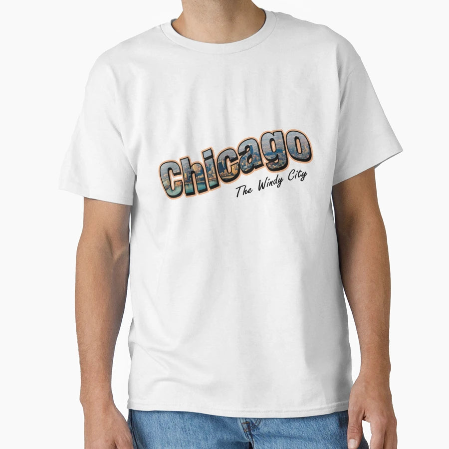 Chicago Windy City T-Shirt - Minimalist Print for Adults - T-Shirt, Sweatshirt, Hoodie