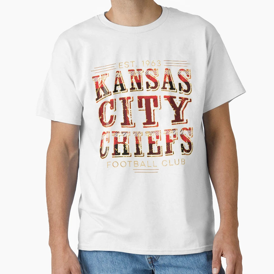 Kc Chiefs Plaid Artwork T-Shirt - Minimalist Print Unisex - T-Shirt, Sweatshirt, Hoodie