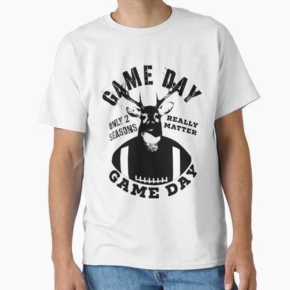 Football Game Day And Deer Hunting T-Shirt - Unique Graphic for Adults - T-Shirt, Sweatshirt, Hoodie