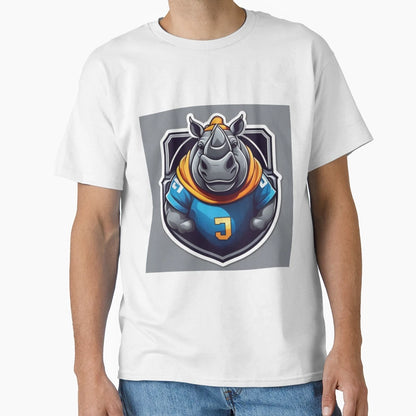 Rhino Footballer T-Shirt - Aesthetic Graphic for Adults - T-Shirt, Sweatshirt, Hoodie