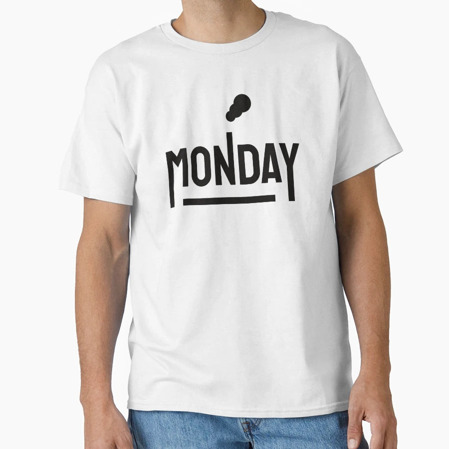 Monday Playful Minimalistic Day Week T-Shirt - Custom Art Print Unisex - T-Shirt, Sweatshirt, Hoodie