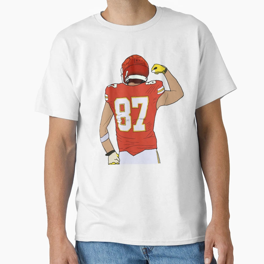 Football Player 87 T-Shirt - Minimalist Print Men Women - T-Shirt, Sweatshirt, Hoodie