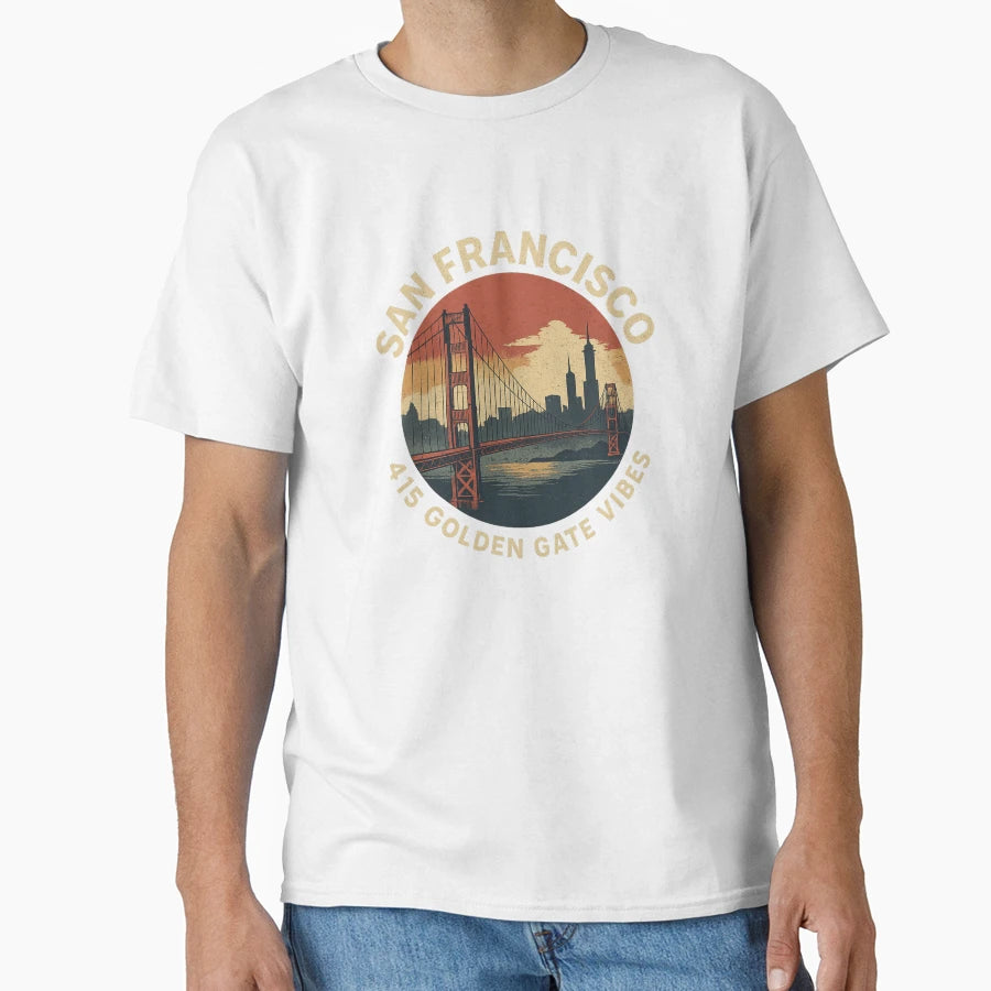 San Francisco California 415 T-Shirt - Fun Novelty Design for Adults - T-Shirt, Sweatshirt, Hoodie