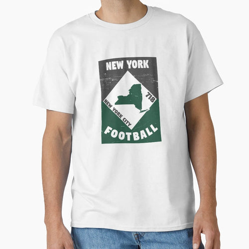 New York J Football T-Shirt - Custom Art Print Unisex - T-Shirt, Sweatshirt, Hoodie