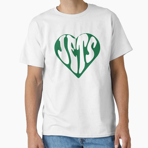 New York Jets Funky Heart T-Shirt - Custom Art Print Unisex - T-Shirt, Sweatshirt, Hoodie
