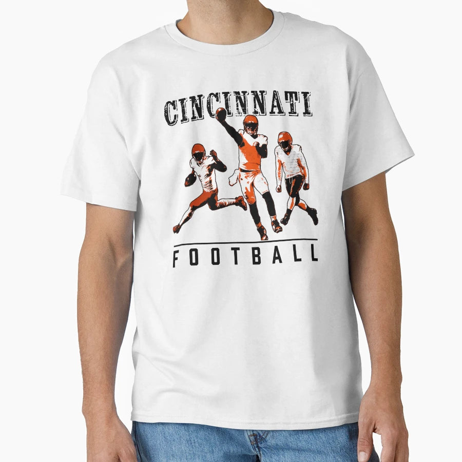Cincinnati Football T-Shirt - Custom Art Print Unisex - T-Shirt, Sweatshirt, Hoodie