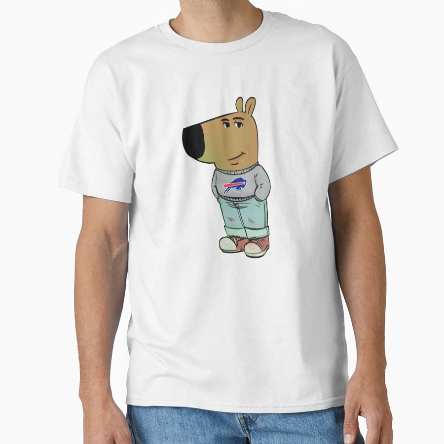 Buffalo Bills Just Chill Guy Meme T-Shirt - Minimalist Print Unisex - T-Shirt, Sweatshirt, Hoodie