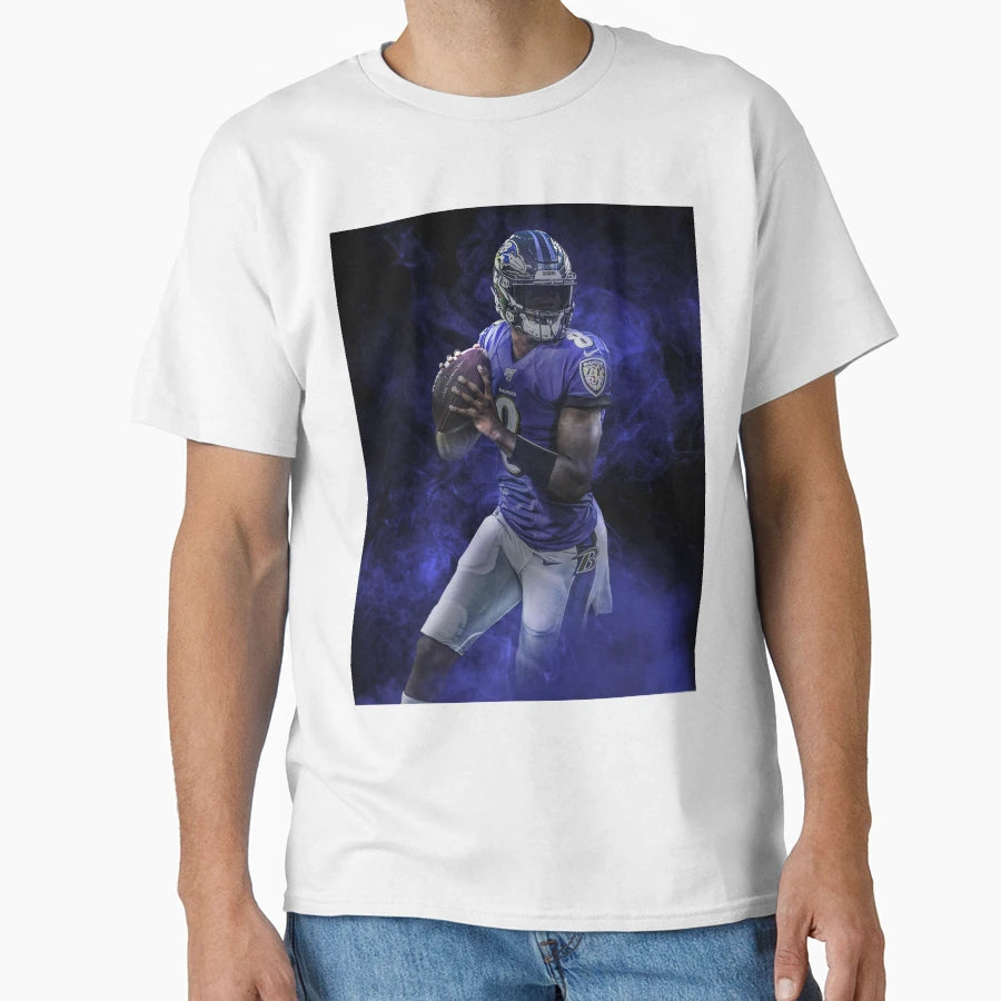 Lamar Baltimore Sports Art T-Shirt - Casual Everyday Wear for Adults - T-Shirt, Sweatshirt, Hoodie