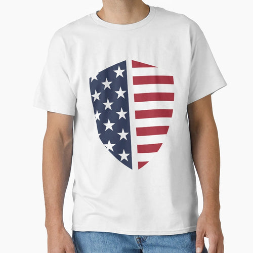 Shield American T-Shirt - Aesthetic Graphic Men Women - T-Shirt, Sweatshirt, Hoodie