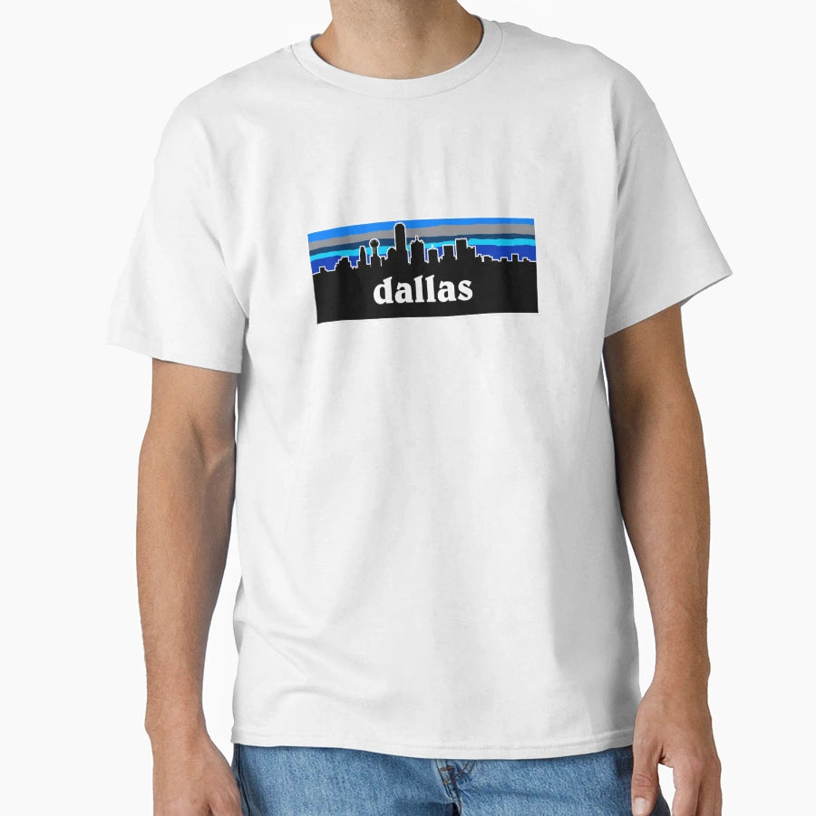 Dallas Cityscape Football T-Shirt - Custom Art Print for Adults - T-Shirt, Sweatshirt, Hoodie