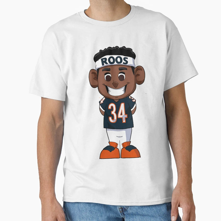 Walter Payton Cartoon T-Shirt - Novelty Apparel for Adults - T-Shirt, Sweatshirt, Hoodie