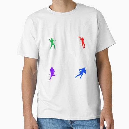 Football Players Pattern T-Shirt - Graphic Print for Adults - T-Shirt, Sweatshirt, Hoodie