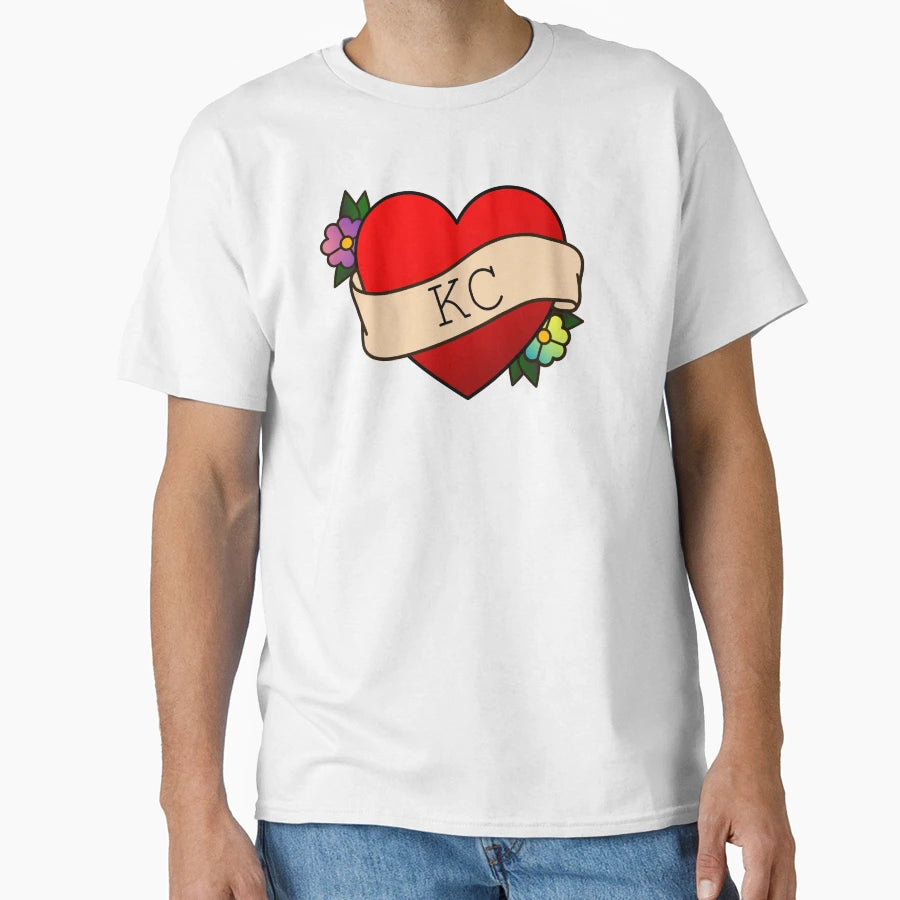 Kc Old School Heart T-Shirt - Streetwear Style Men Women - T-Shirt, Sweatshirt, Hoodie