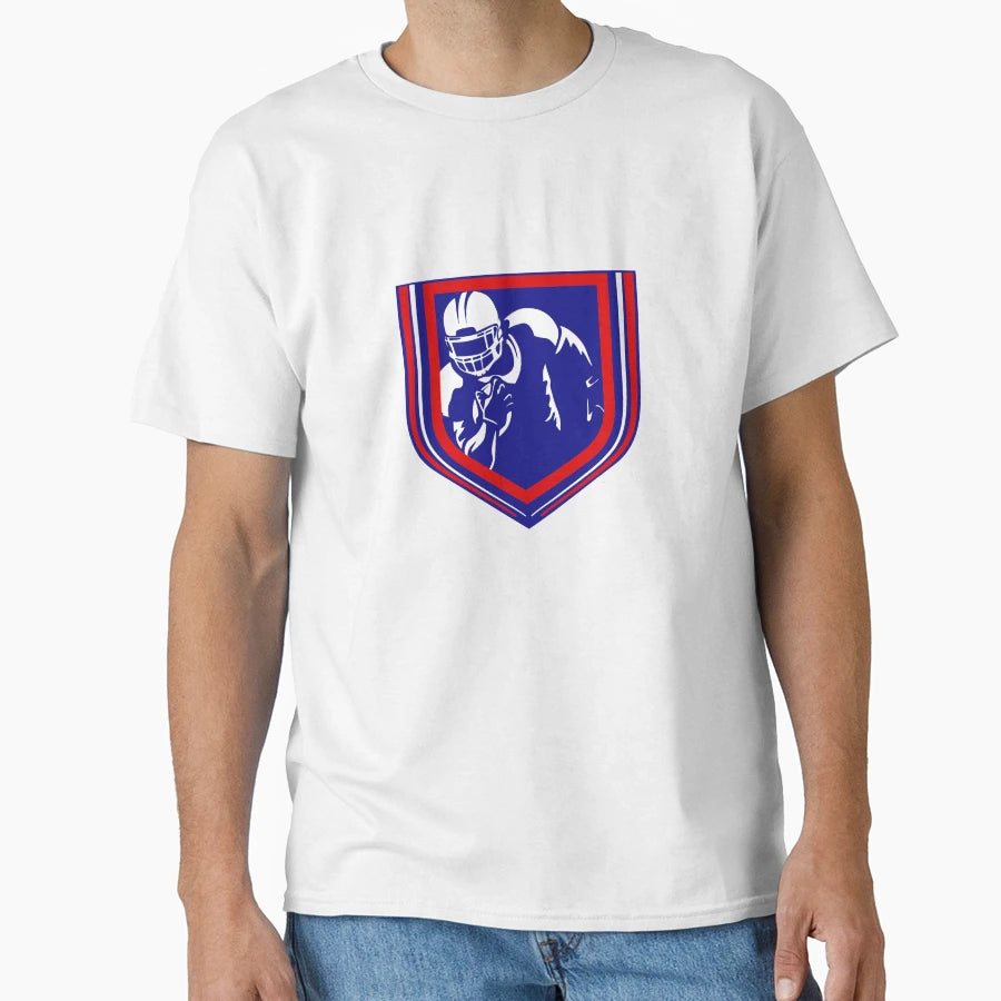Football Fan Red White And Blue T-Shirt - Novelty Apparel Unisex - T-Shirt, Sweatshirt, Hoodie