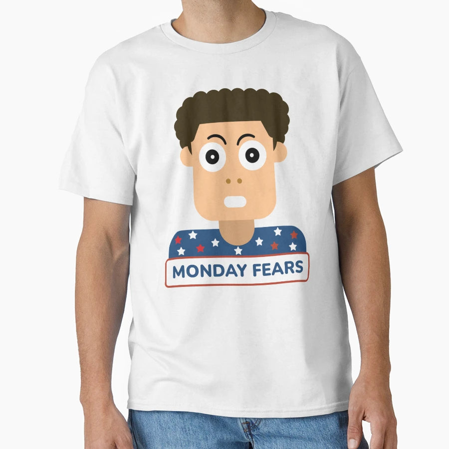 Funny Monday Fears Cartoon T-Shirt - Streetwear Style Unisex - T-Shirt, Sweatshirt, Hoodie