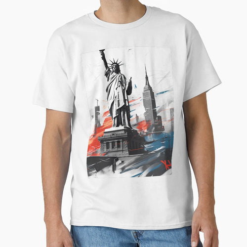 Statue Liberty 5 T-Shirt - Aesthetic Graphic Unisex - T-Shirt, Sweatshirt, Hoodie