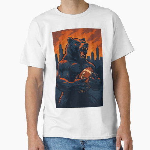 Chicago Football V5 T-Shirt - Unique Graphic Unisex - T-Shirt, Sweatshirt, Hoodie
