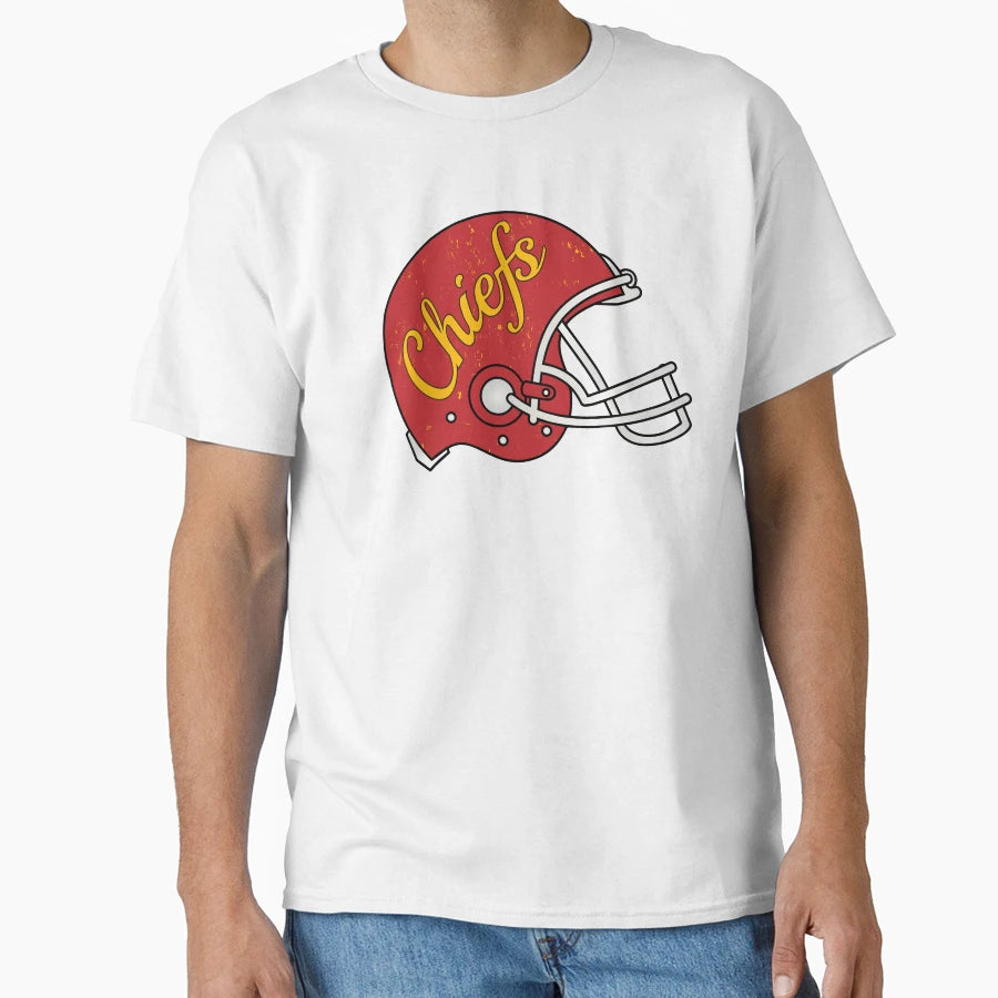 Chiefs Helmet T-Shirt - Novelty Apparel for Adults - T-Shirt, Sweatshirt, Hoodie