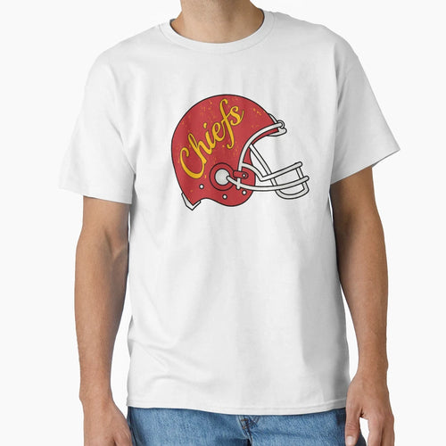 Chiefs Helmet T-Shirt - Novelty Apparel for Adults - T-Shirt, Sweatshirt, Hoodie