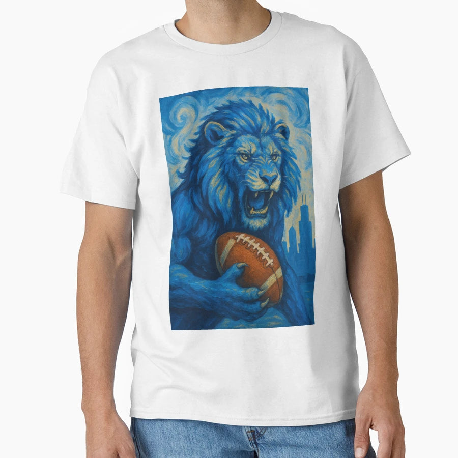 Detroit Football V3 T-Shirt - Minimalist Print for Adults - T-Shirt, Sweatshirt, Hoodie