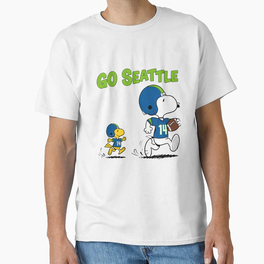 Seattleoopy Seahawks Snoopy And T-Shirt - Minimalist Print Men Women - T-Shirt, Sweatshirt, Hoodie