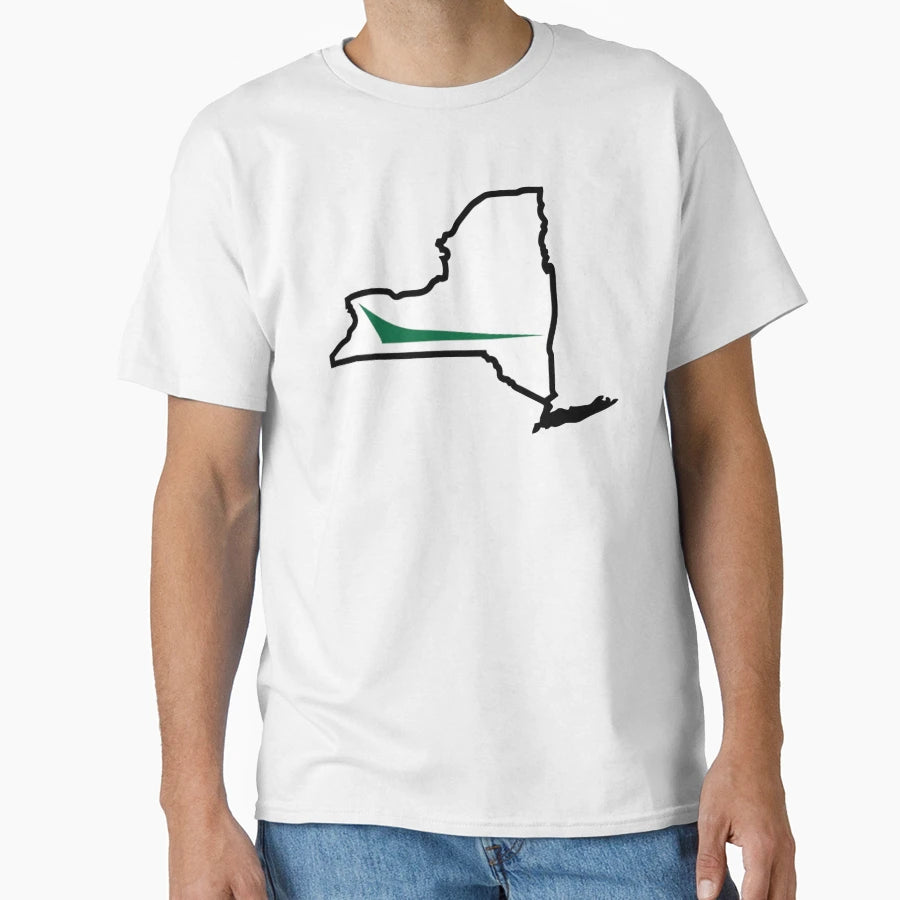 Jets New York State Map T-Shirt - Custom Art Print Unisex - T-Shirt, Sweatshirt, Hoodie