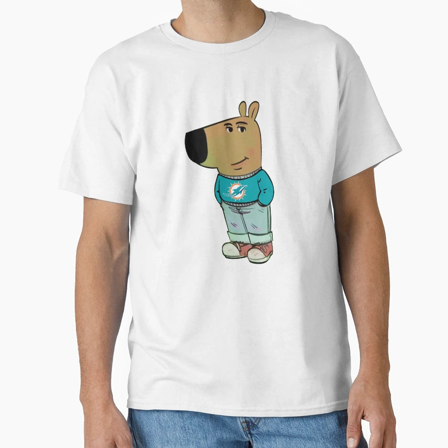 Miami Dophins Just Chill Guy Meme T-Shirt - Graphic Print for Adults - T-Shirt, Sweatshirt, Hoodie