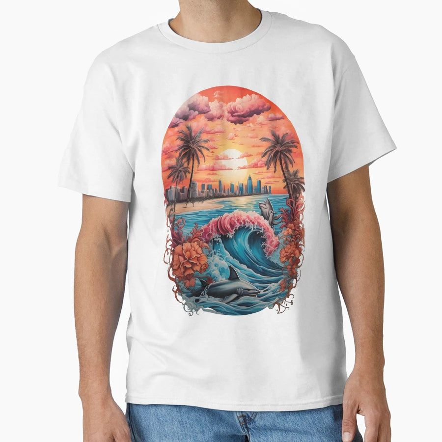 Sunset T-Shirt - Minimalist Print for Adults - T-Shirt, Sweatshirt, Hoodie