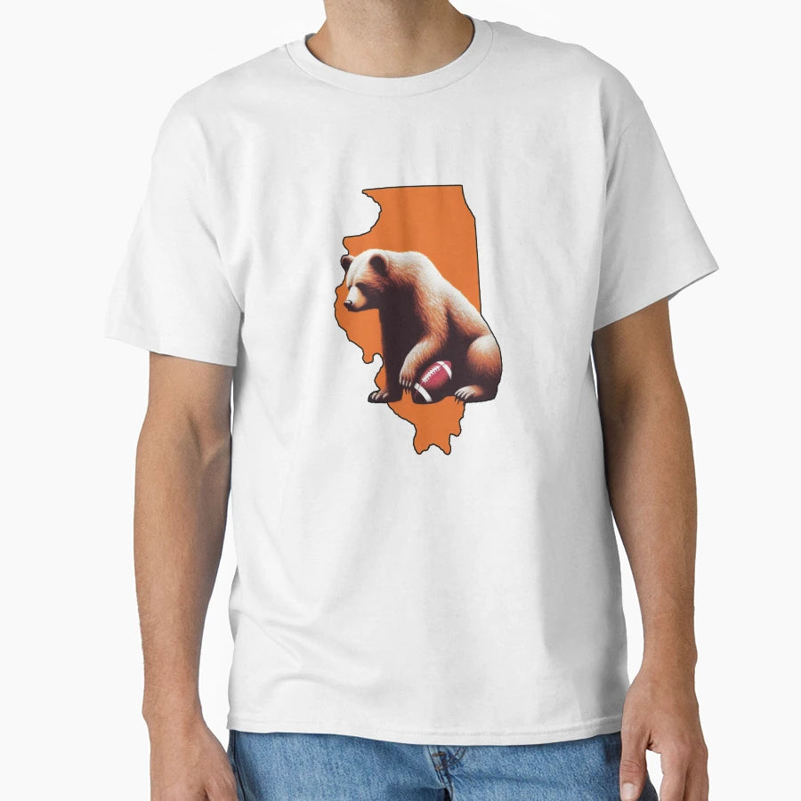 Illinois Bear T-Shirt - Casual Everyday Wear Men Women - T-Shirt, Sweatshirt, Hoodie