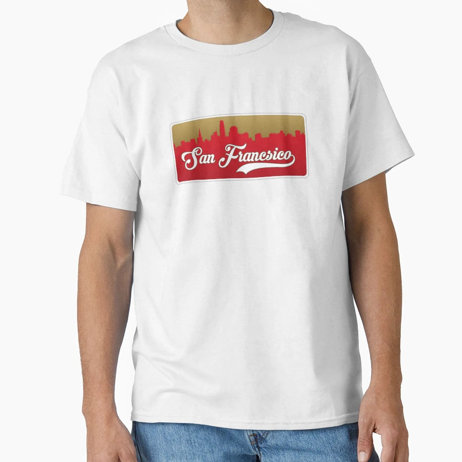 San Francisco Football Skyline T-Shirt - Fun Novelty Design Men Women - T-Shirt, Sweatshirt, Hoodie