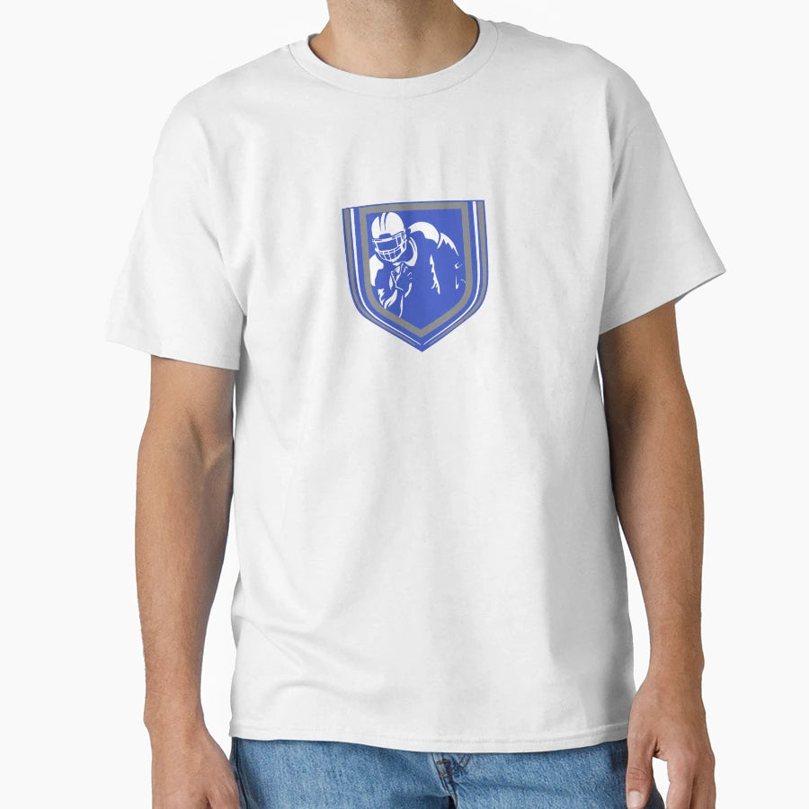 Football Fan Blue And Grey T-Shirt - Trendy Graphic for Adults - T-Shirt, Sweatshirt, Hoodie