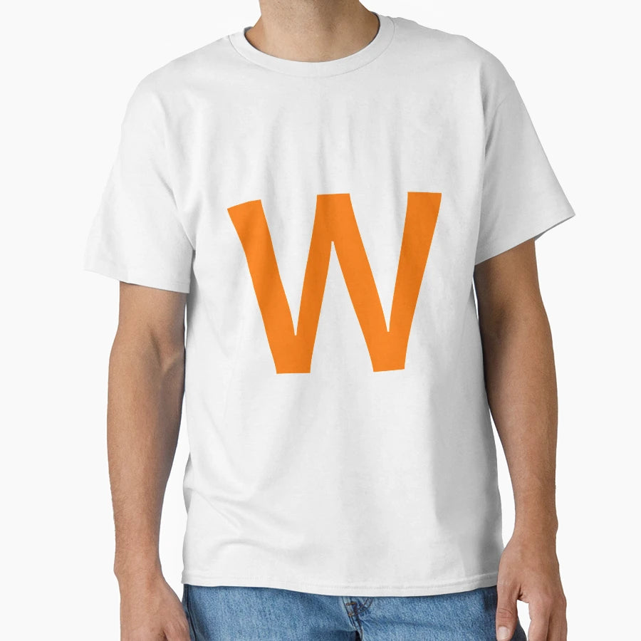 Orange Color Letter W T-Shirt - Aesthetic Graphic for Adults - T-Shirt, Sweatshirt, Hoodie