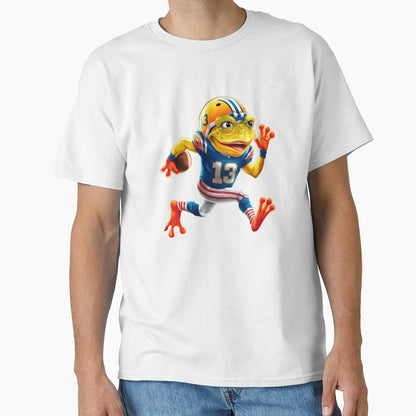 Pepe Frog Football Sport Fun T-Shirt - Casual Everyday Wear Men Women - T-Shirt, Sweatshirt, Hoodie
