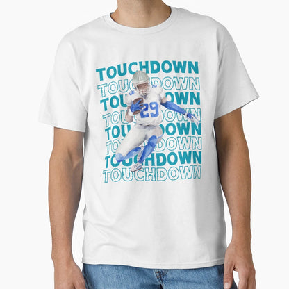 Blue Football Touchdown T-Shirt - Casual Everyday Wear Men Women - T-Shirt, Sweatshirt, Hoodie