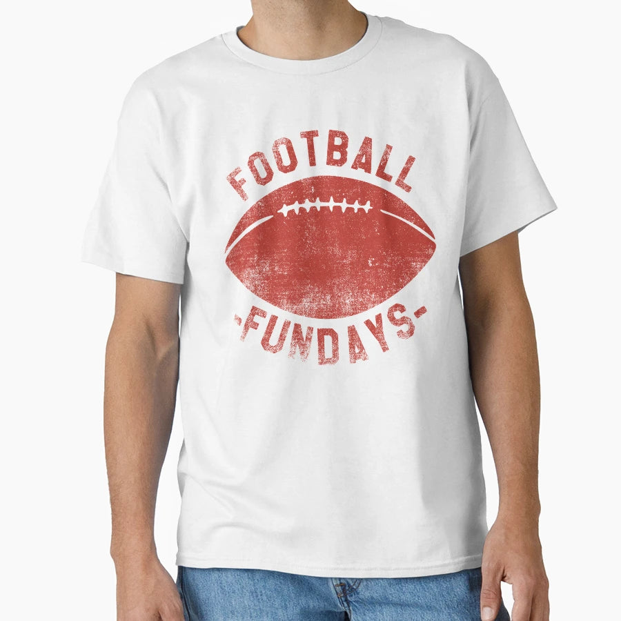 Football Fundays Sunday Funday T-Shirt - Minimalist Print Men Women - T-Shirt, Sweatshirt, Hoodie