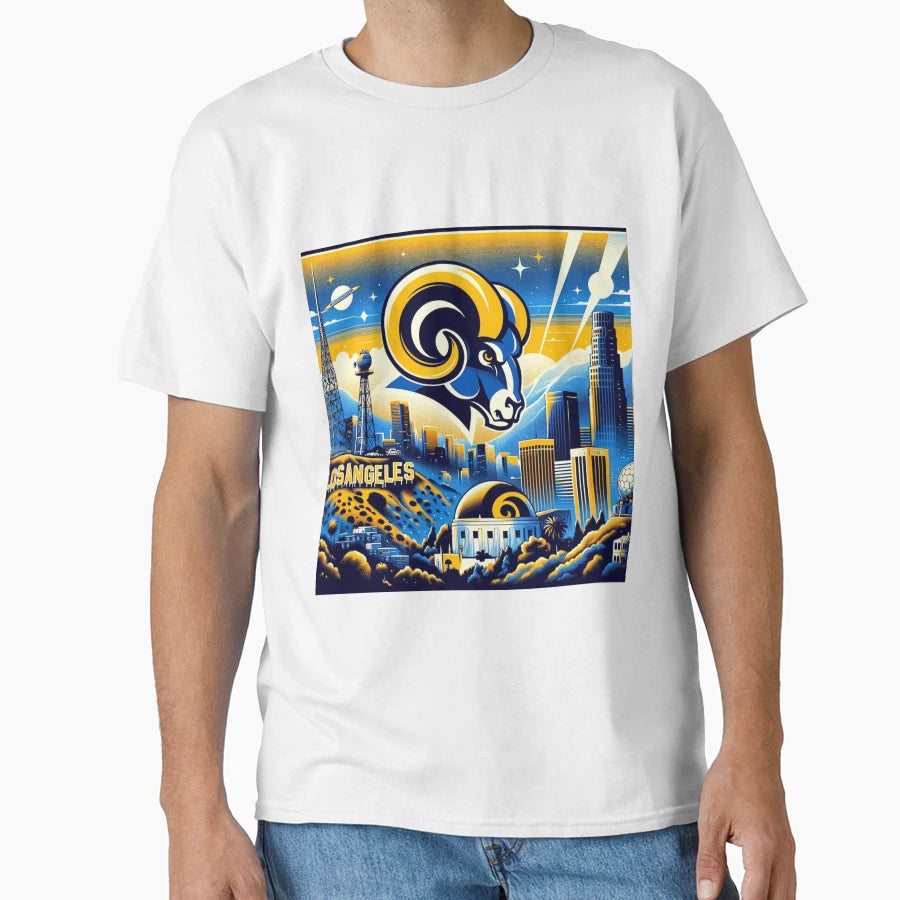 Los Angeles La Rams Artwork T-Shirt - Novelty Apparel for Adults - T-Shirt, Sweatshirt, Hoodie