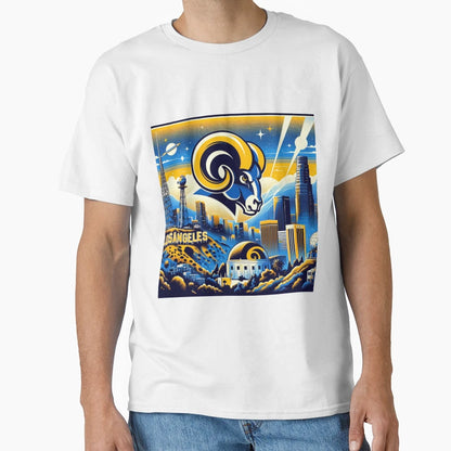 Los Angeles La Rams Artwork T-Shirt - Novelty Apparel for Adults - T-Shirt, Sweatshirt, Hoodie