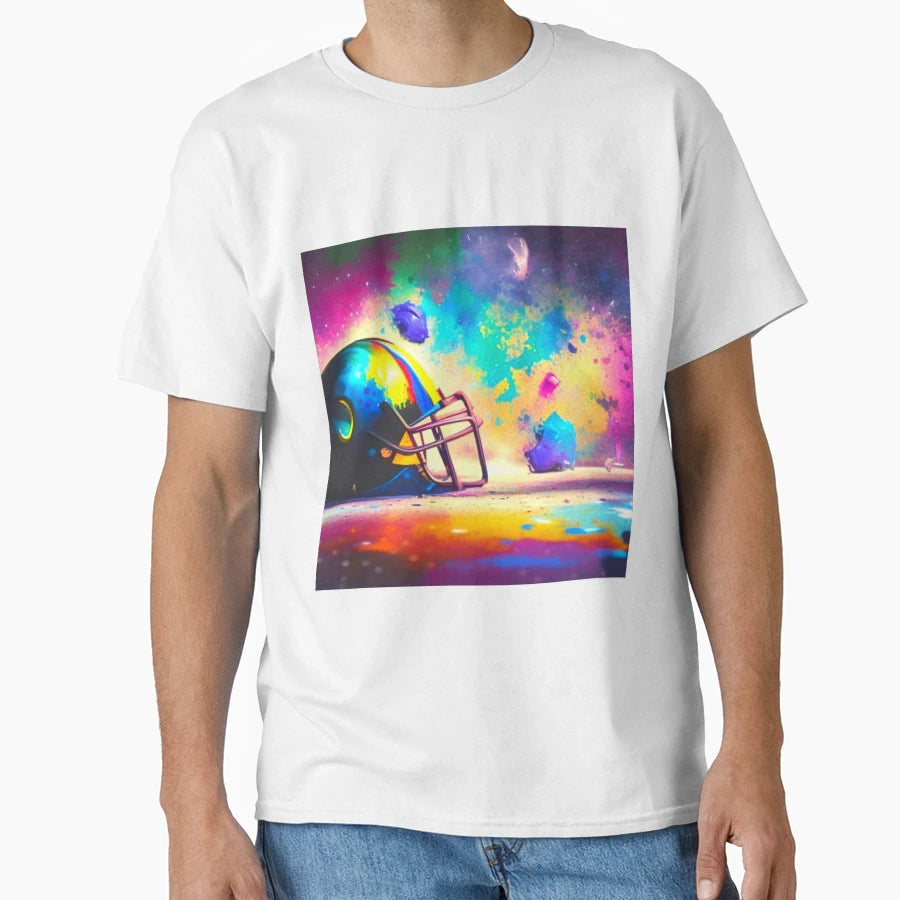 Splatter Helmet T-Shirt - Trendy Graphic for Adults - T-Shirt, Sweatshirt, Hoodie