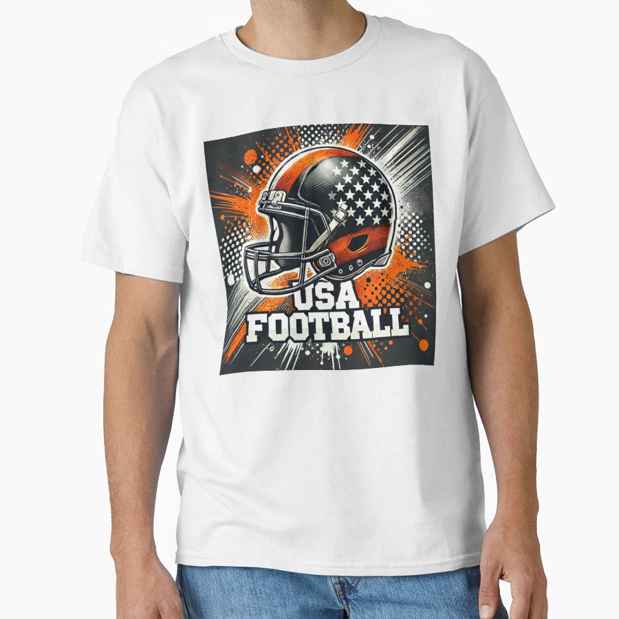 Energetic American Football Art Dotit T-Shirt - Unique Graphic Unisex - T-Shirt, Sweatshirt, Hoodie