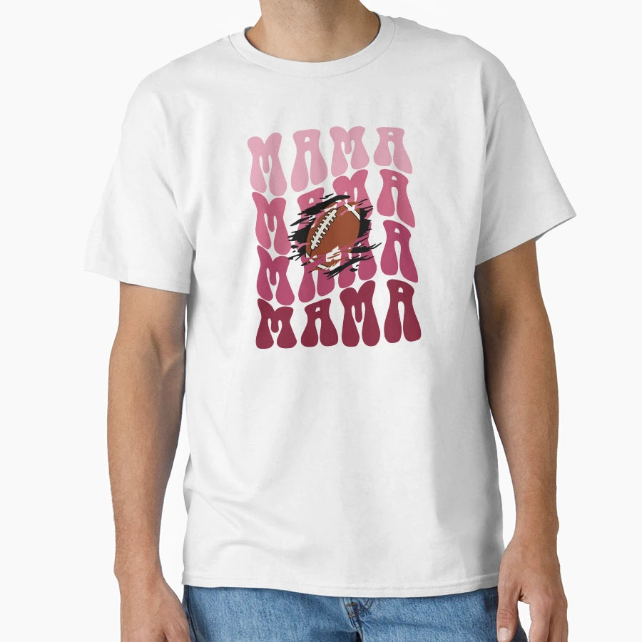 Football Mama T-Shirt - Minimalist Print Men Women - T-Shirt, Sweatshirt, Hoodie
