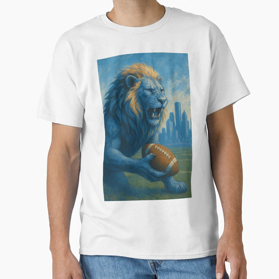 Detroit Football V2 T-Shirt - Fun Novelty Design for Adults - T-Shirt, Sweatshirt, Hoodie