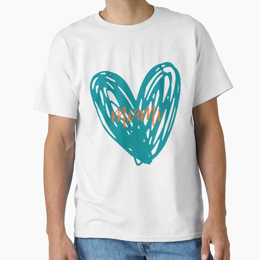 Miami Heart T-Shirt - Aesthetic Graphic for Adults - T-Shirt, Sweatshirt, Hoodie