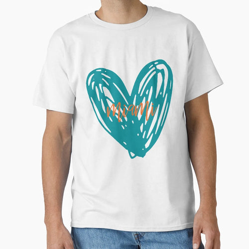 Miami Heart T-Shirt - Aesthetic Graphic for Adults - T-Shirt, Sweatshirt, Hoodie