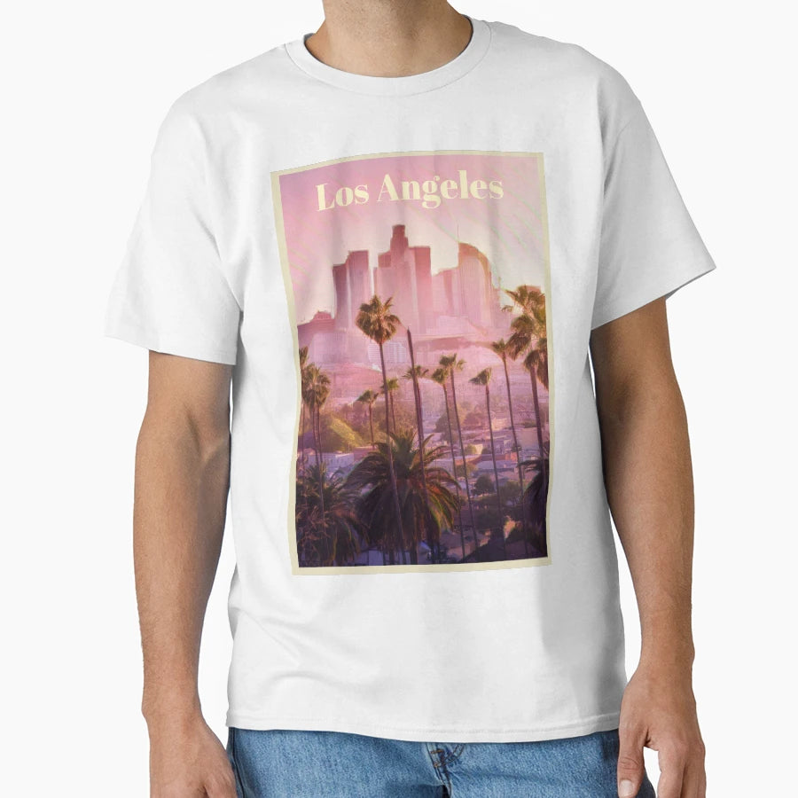 Los Angeles Travel T-Shirt - Aesthetic Graphic for Adults - T-Shirt, Sweatshirt, Hoodie