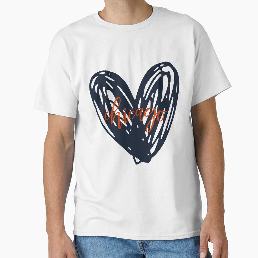 Chicago Heart T-Shirt - Streetwear Style Men Women - T-Shirt, Sweatshirt, Hoodie